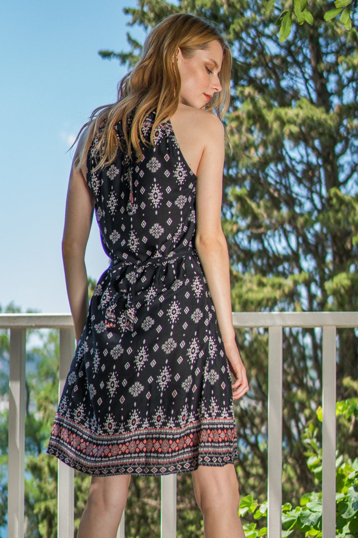Halter Neck Mini Black Dress