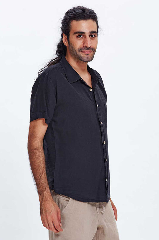 Black Linen Shirt