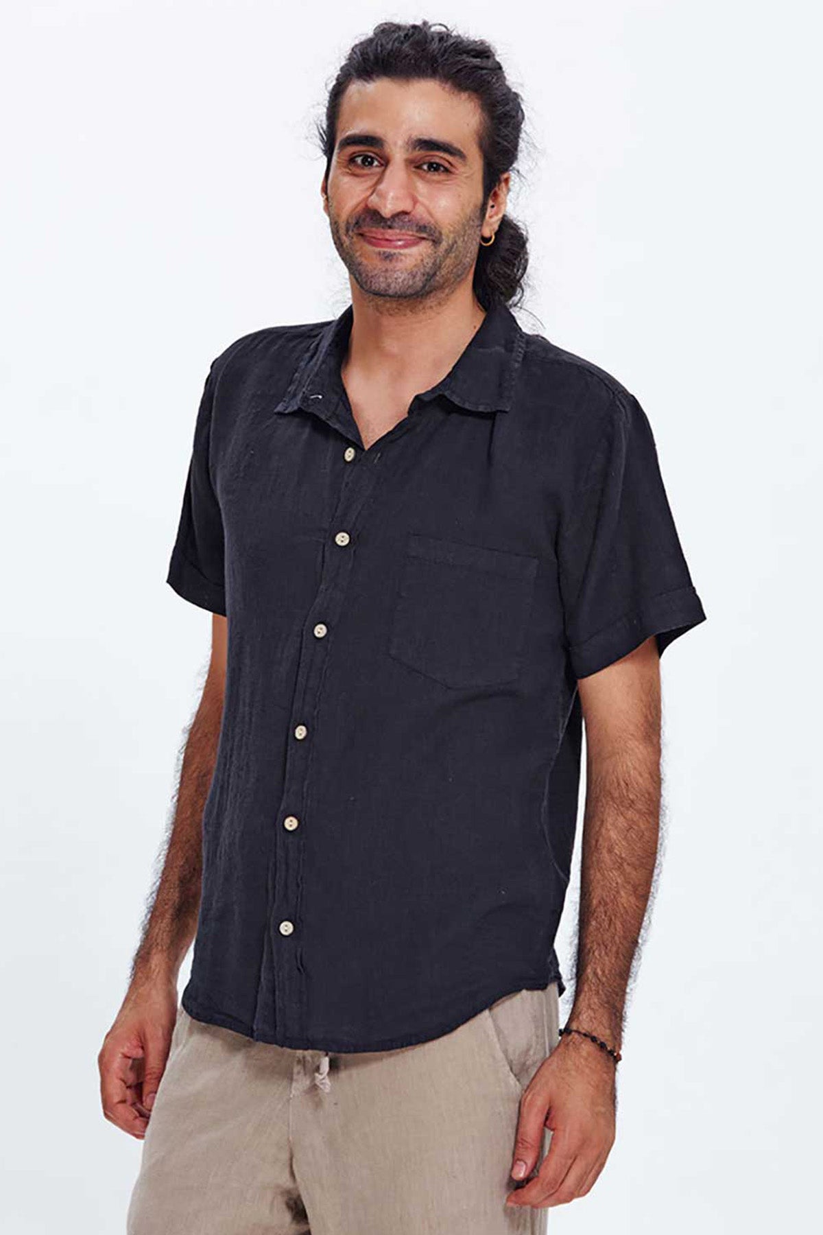 Black Linen Shirt