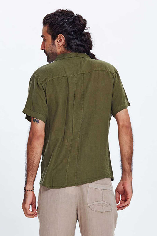Khaki Linen Shirt