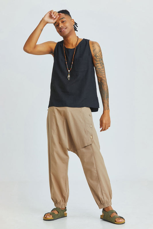 Men's Tank Top with Pocket Black