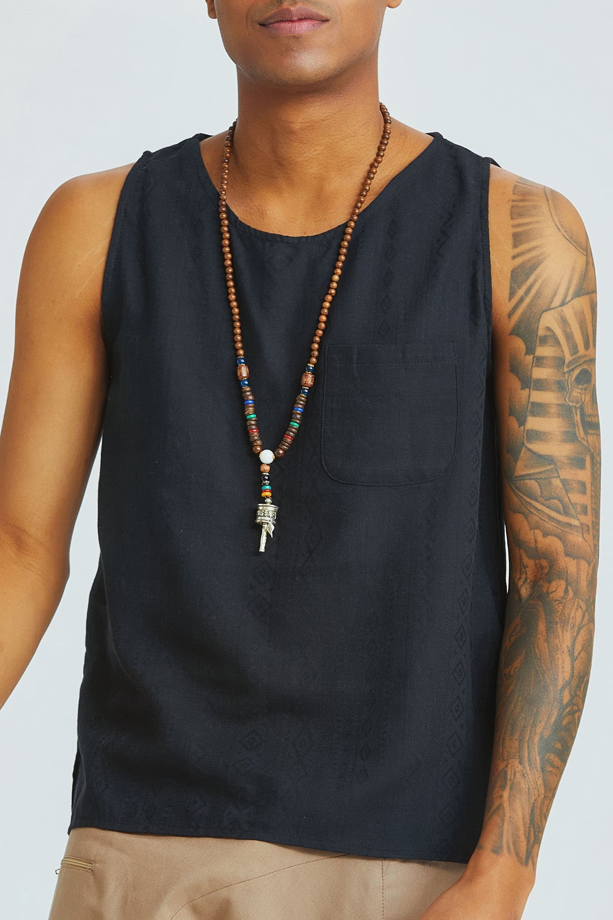 Men's Tank Top with Pocket Black
