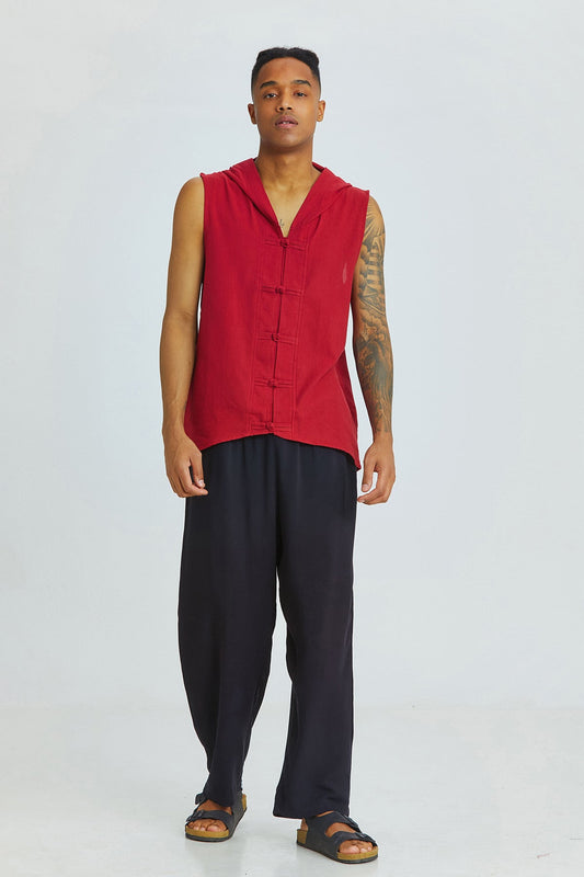 Sleeveless Men's Shirt Red