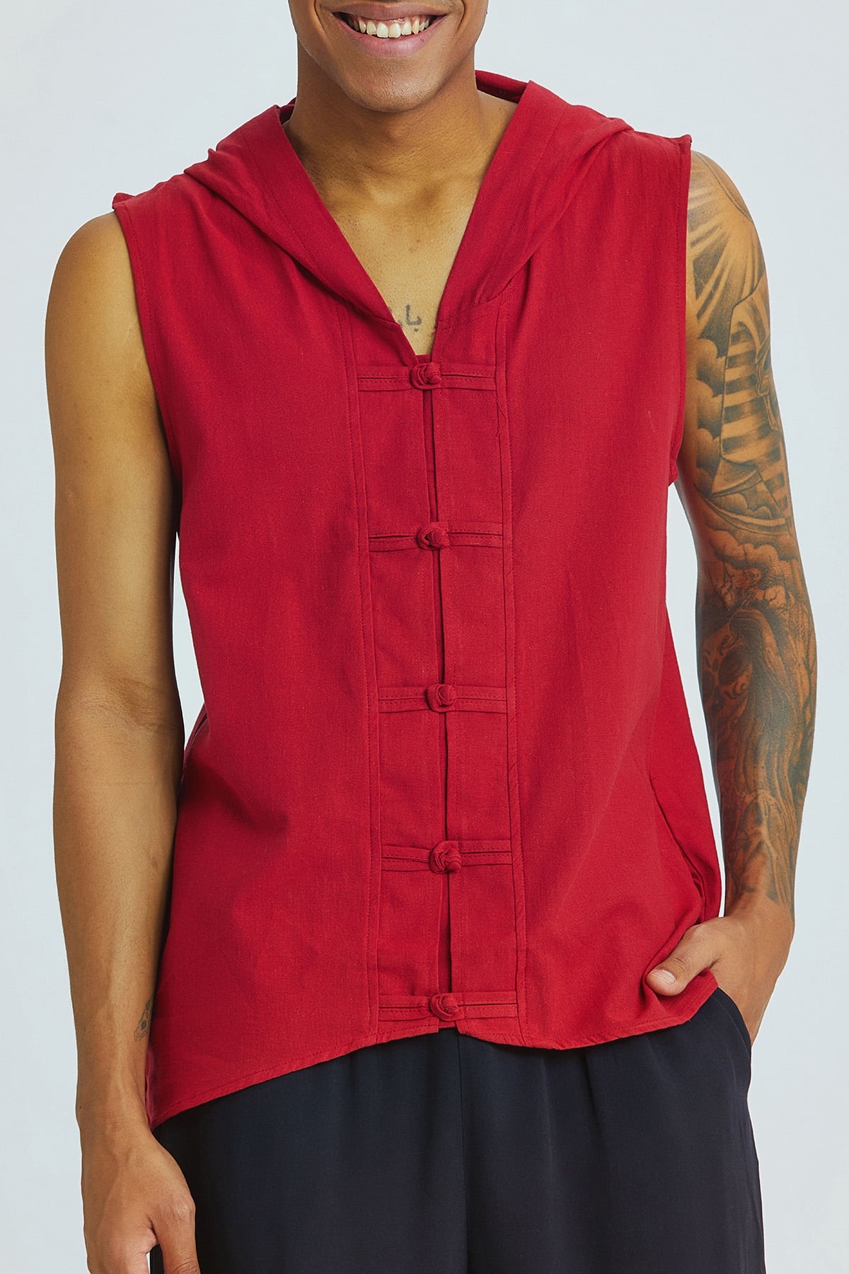 Sleeveless Men's Shirt Red