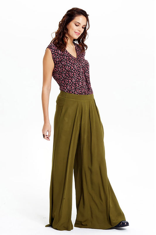 Khaki Relax Fit Trousers