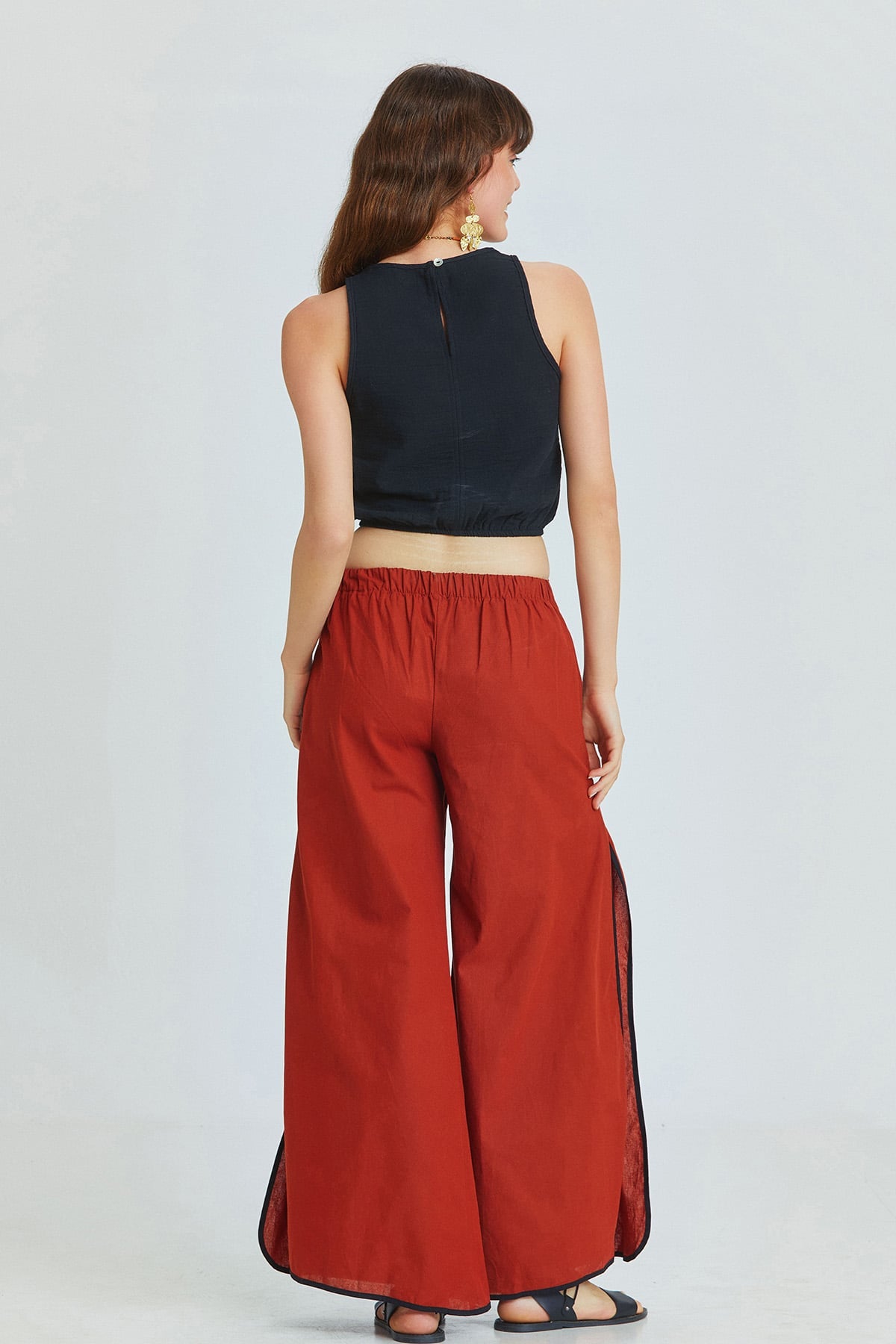 Women's Boho Hippie Palazzo Pants Orange