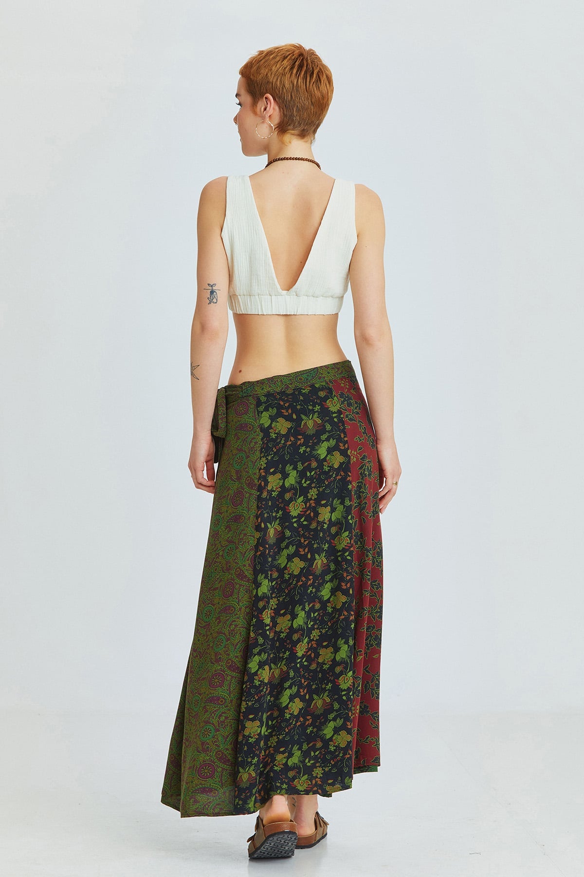 Maxi Wrap Skirt Green