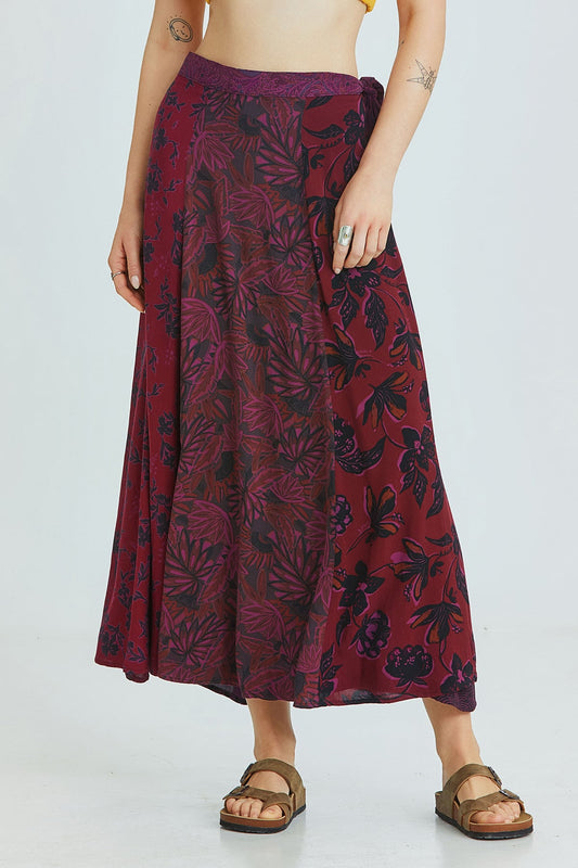 Maxi Wrap Skirt Purple