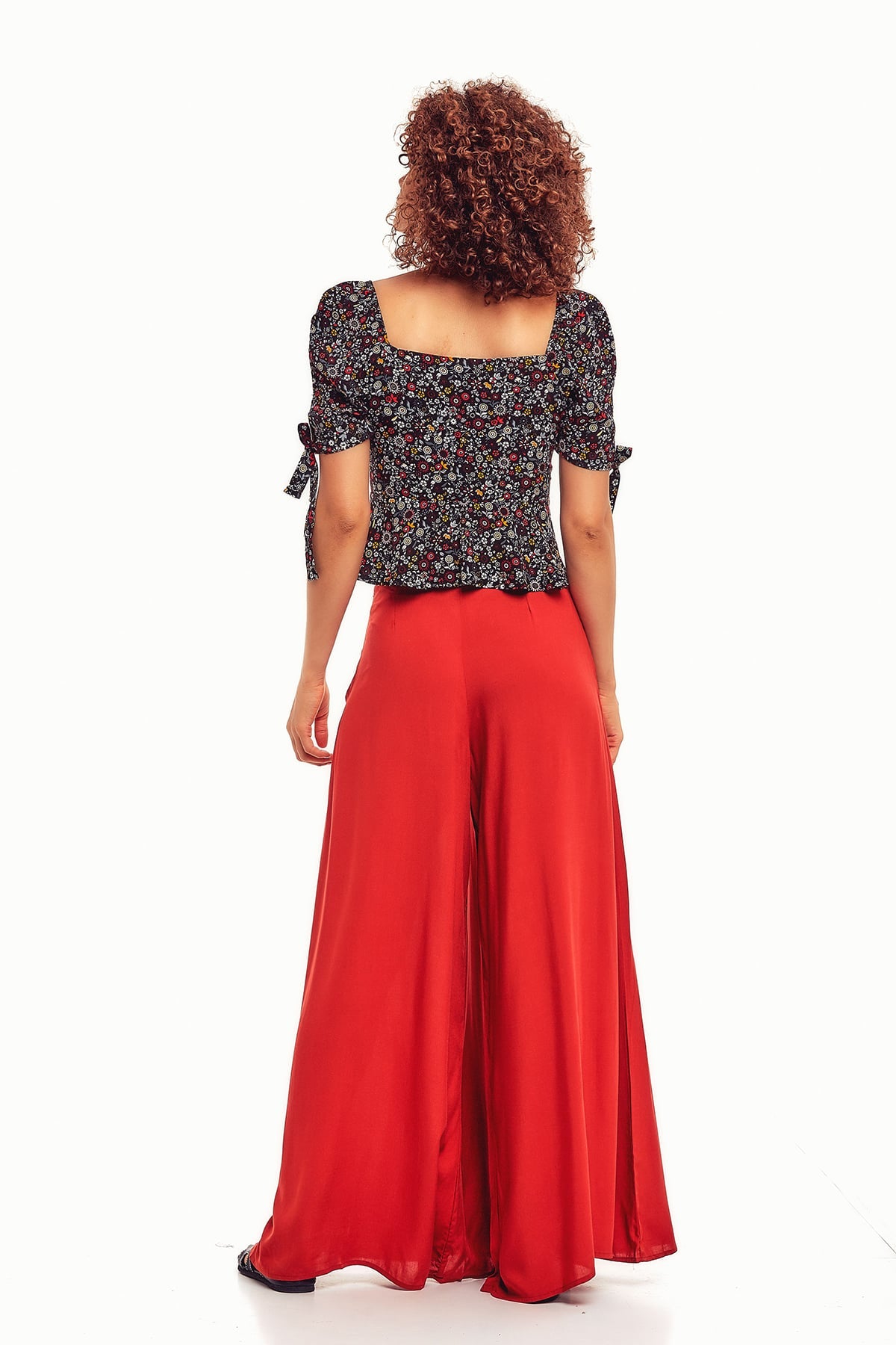 Pleated Boho Pants Orange