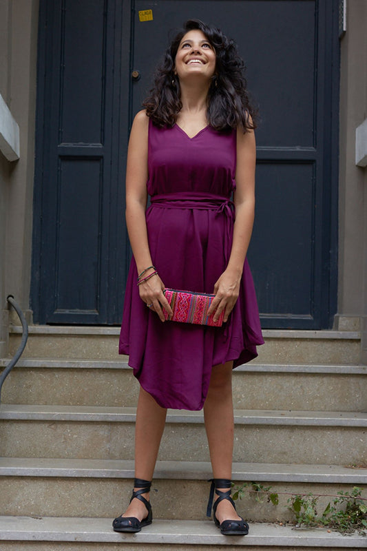Asymmetrical Dress Purple