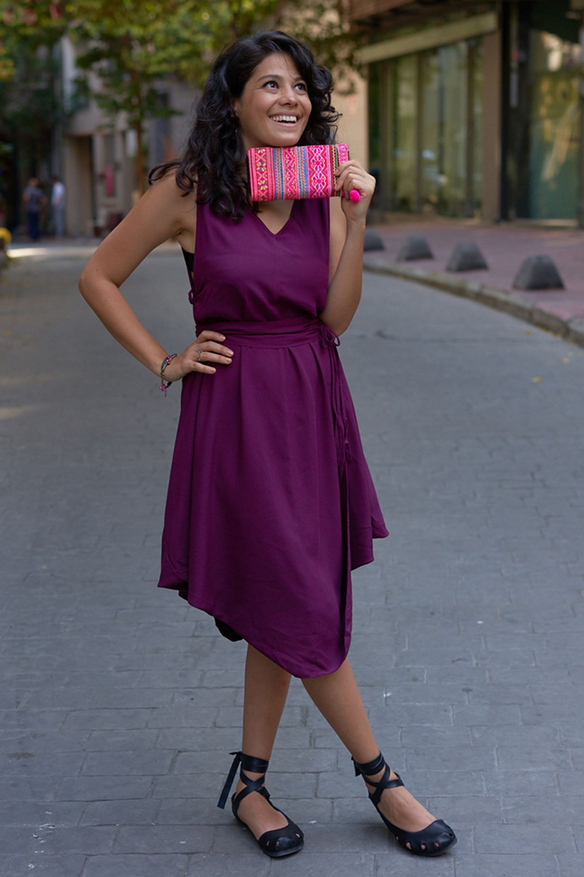 Asymmetrical Dress Purple