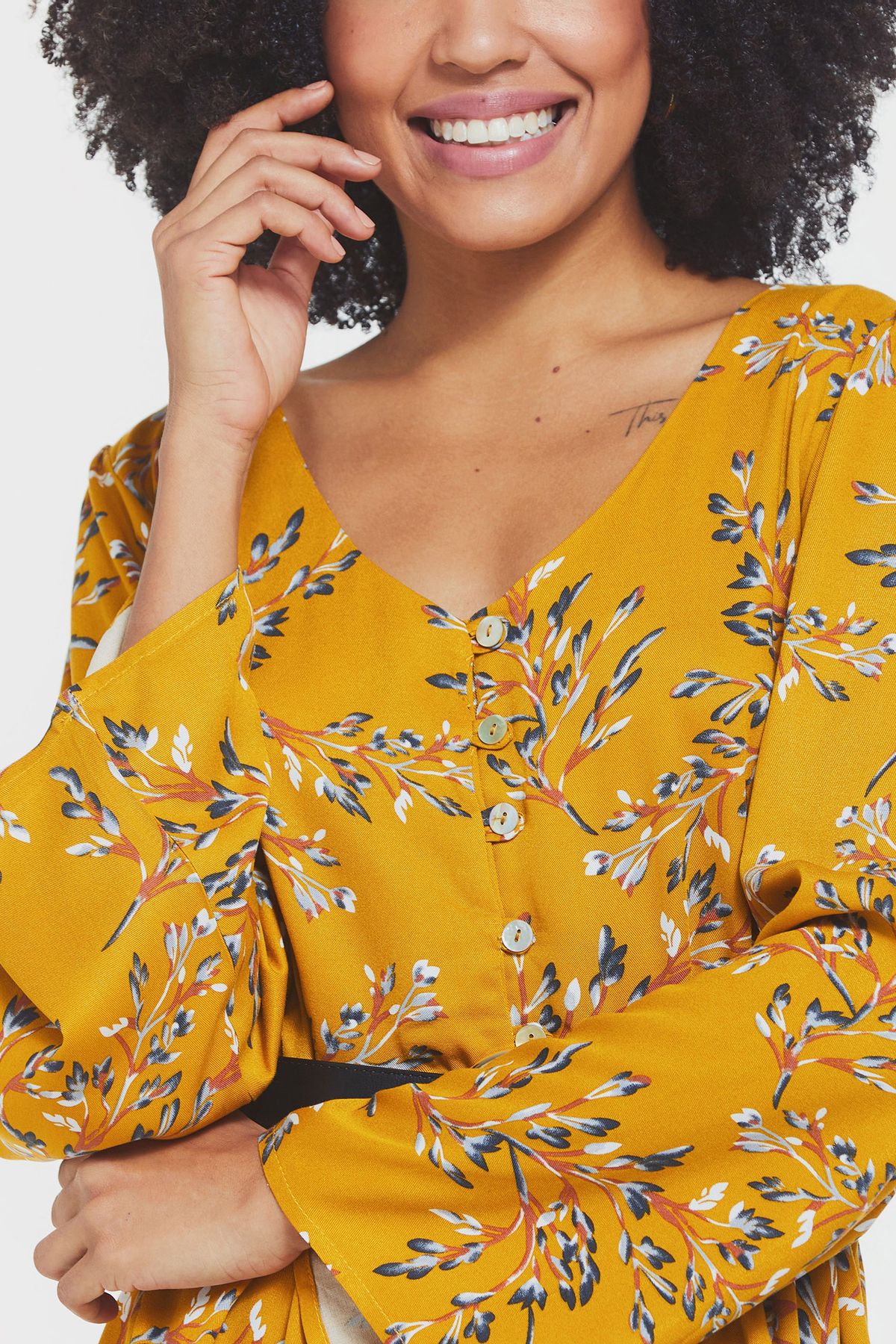 Long Sleeve Mini Fall Dress Yellow