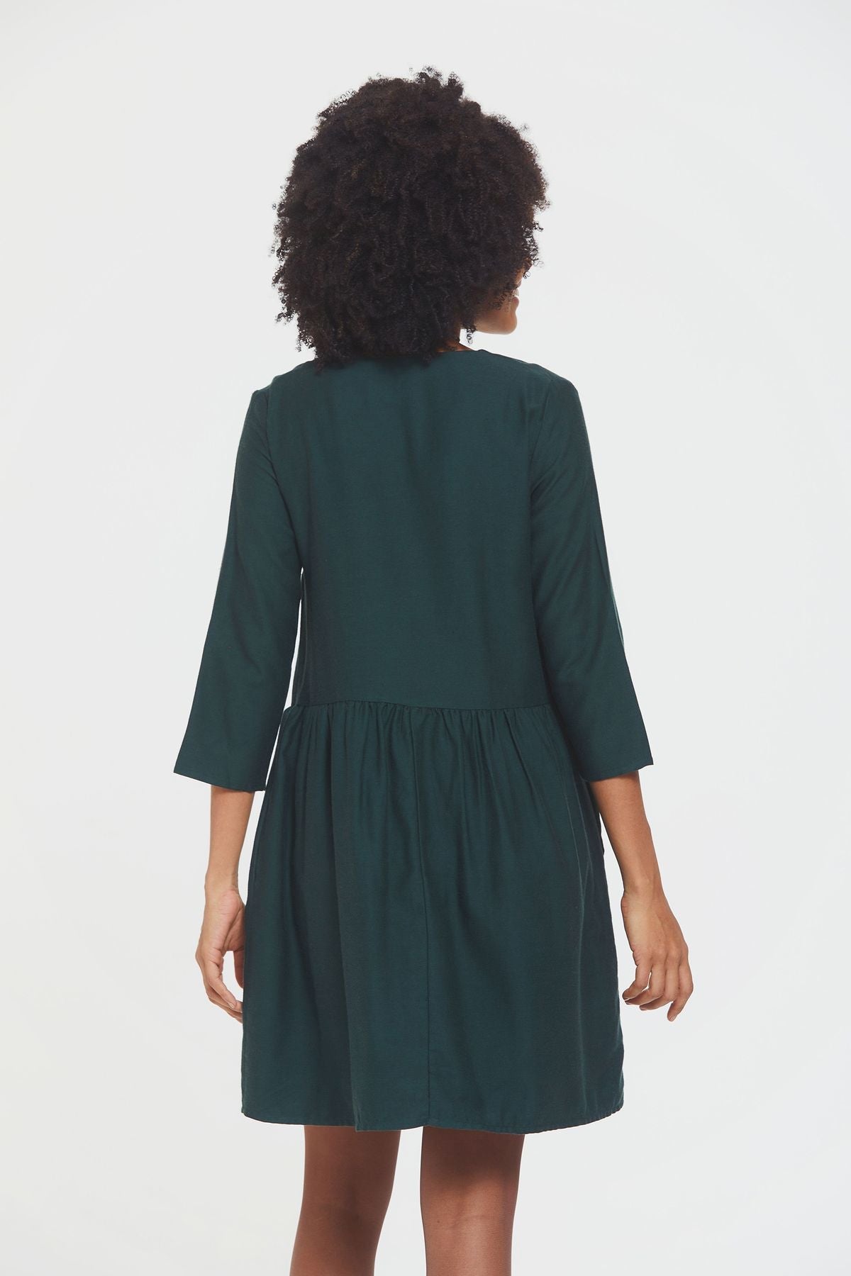Mini Casual Boho Dress Green