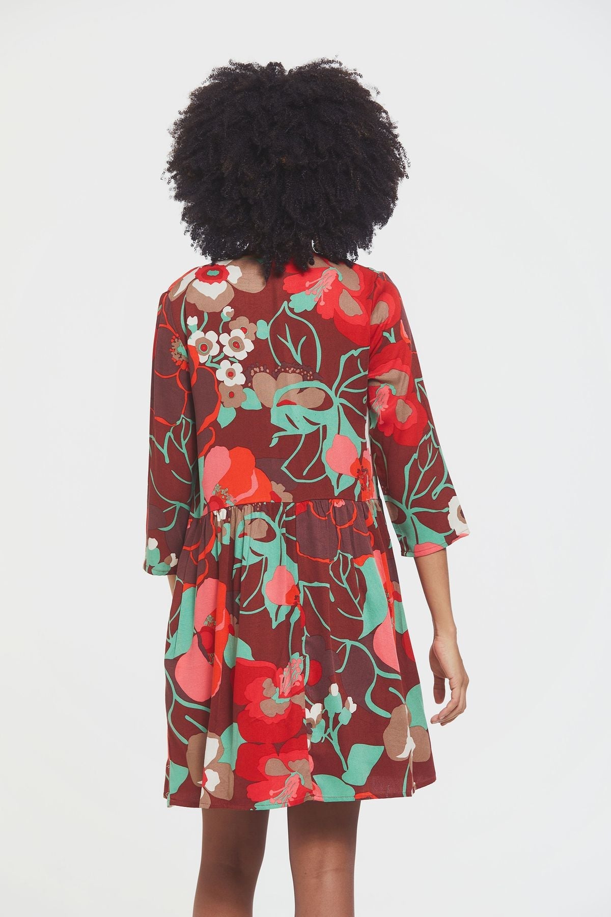 Mini Casual Boho Dress Red