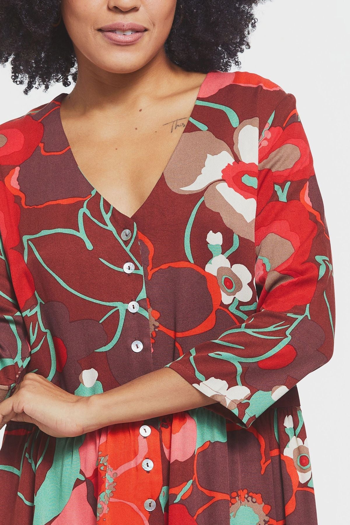 Mini Casual Boho Dress Red