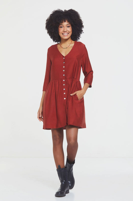 Mini Casual Boho Dress Orange