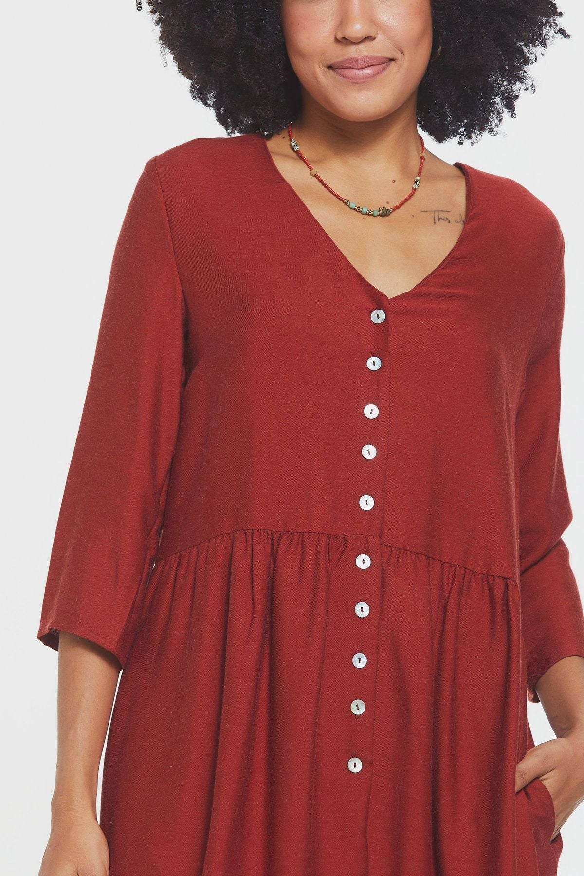 Mini Casual Boho Dress Orange
