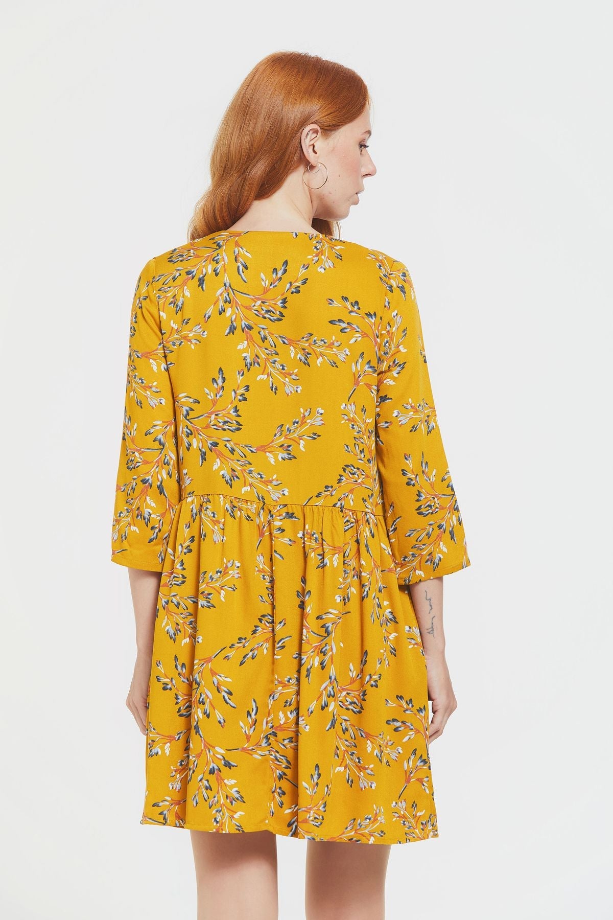 Mini Casual Boho Dress Yellow