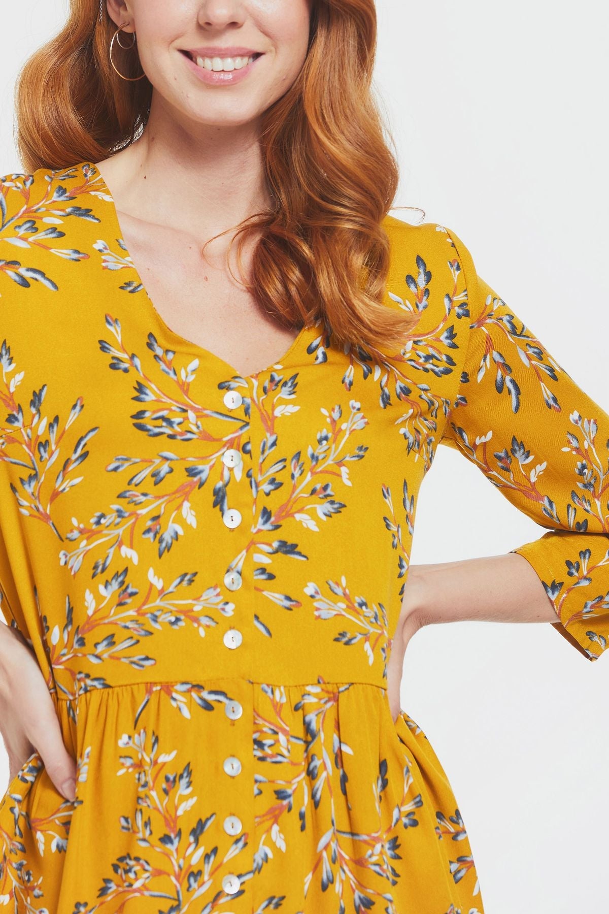 Mini Casual Boho Dress Yellow