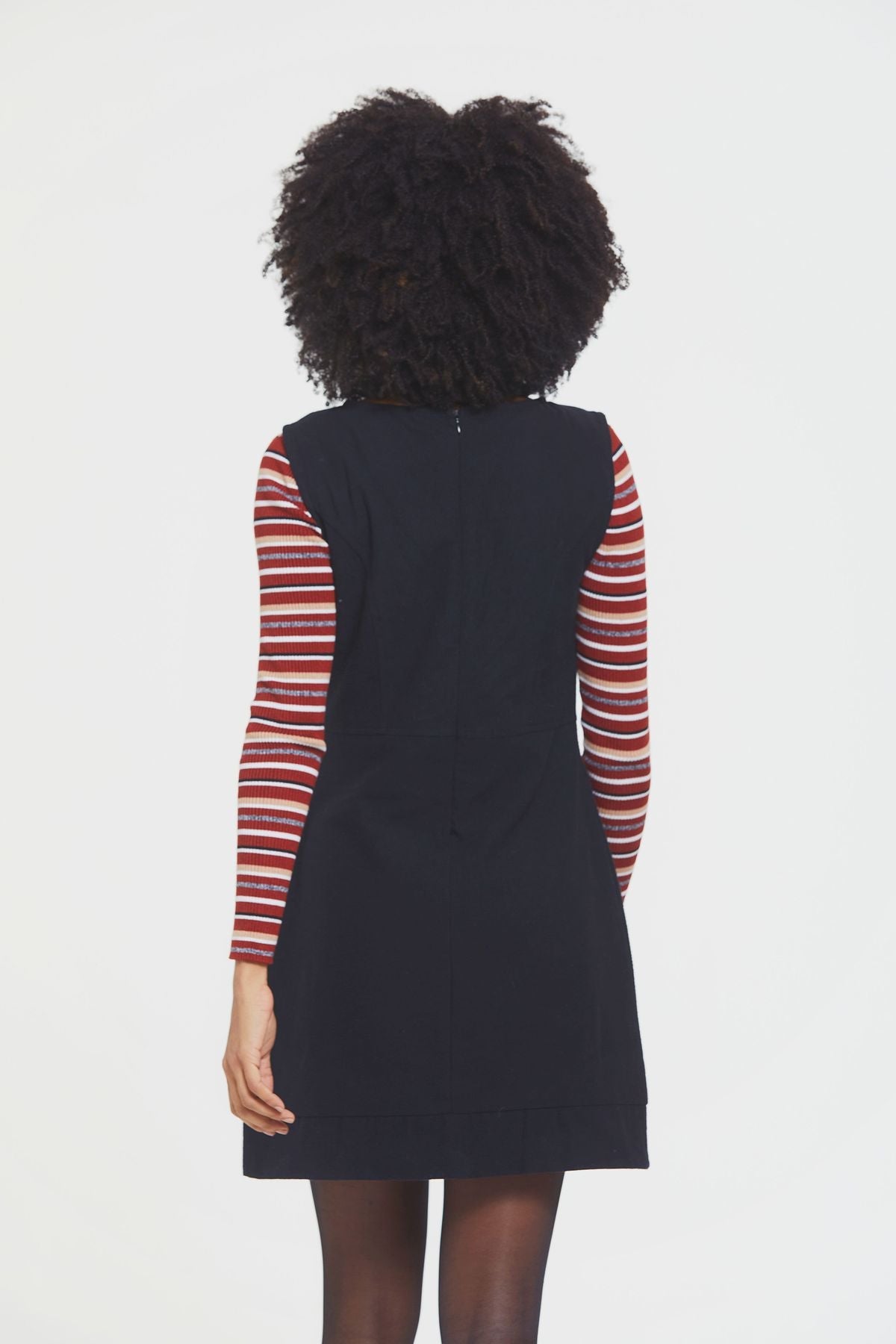 Short Cotton Sleeveless Dress Black