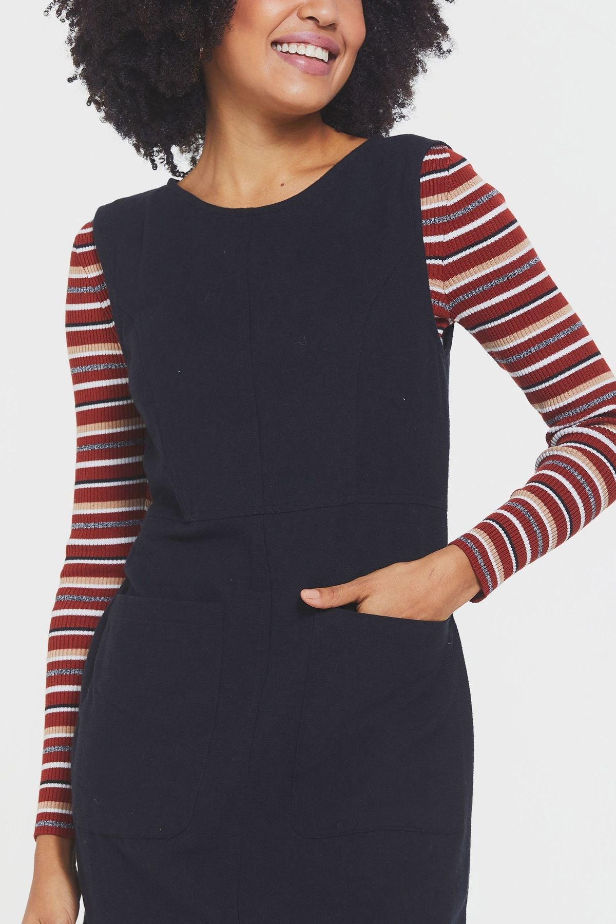 Short Cotton Sleeveless Dress Black