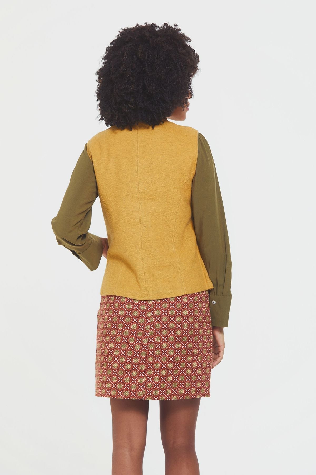 Women's Vest with Lining Yellow