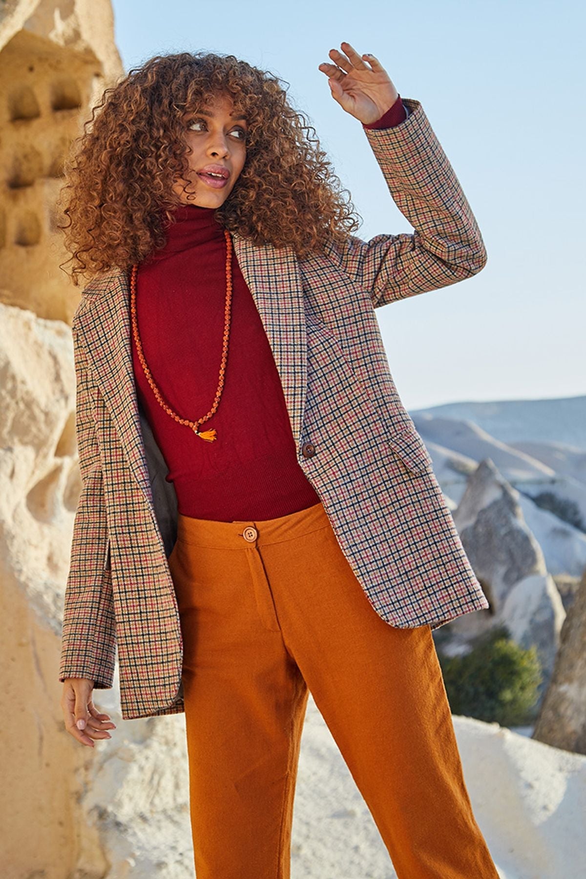 Women's Blazer Jacket Orange