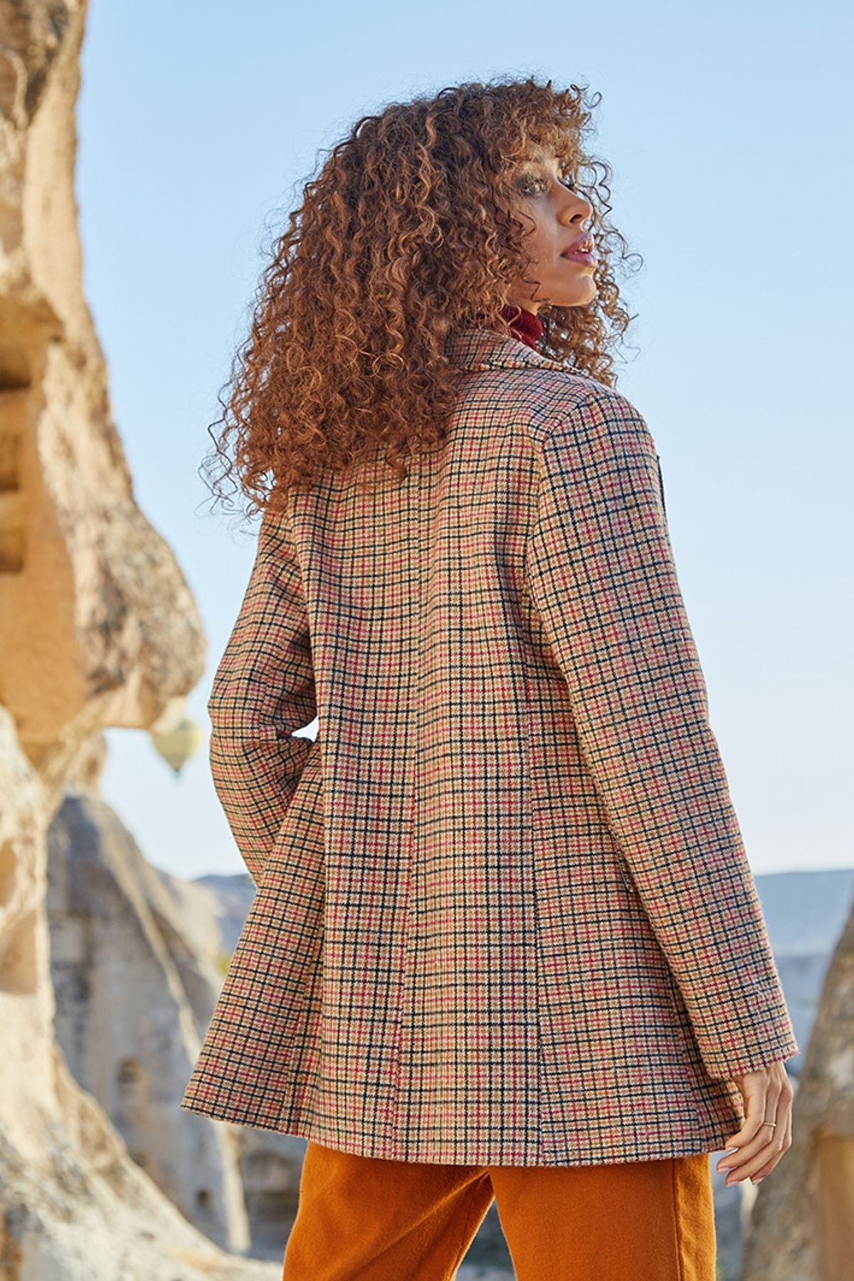 Women's Blazer Jacket Orange