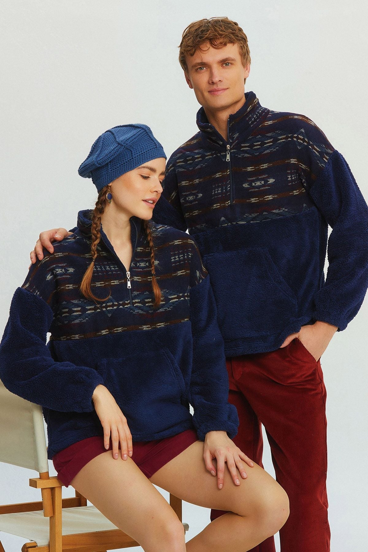 Plush Sweatshirt Dark Blue