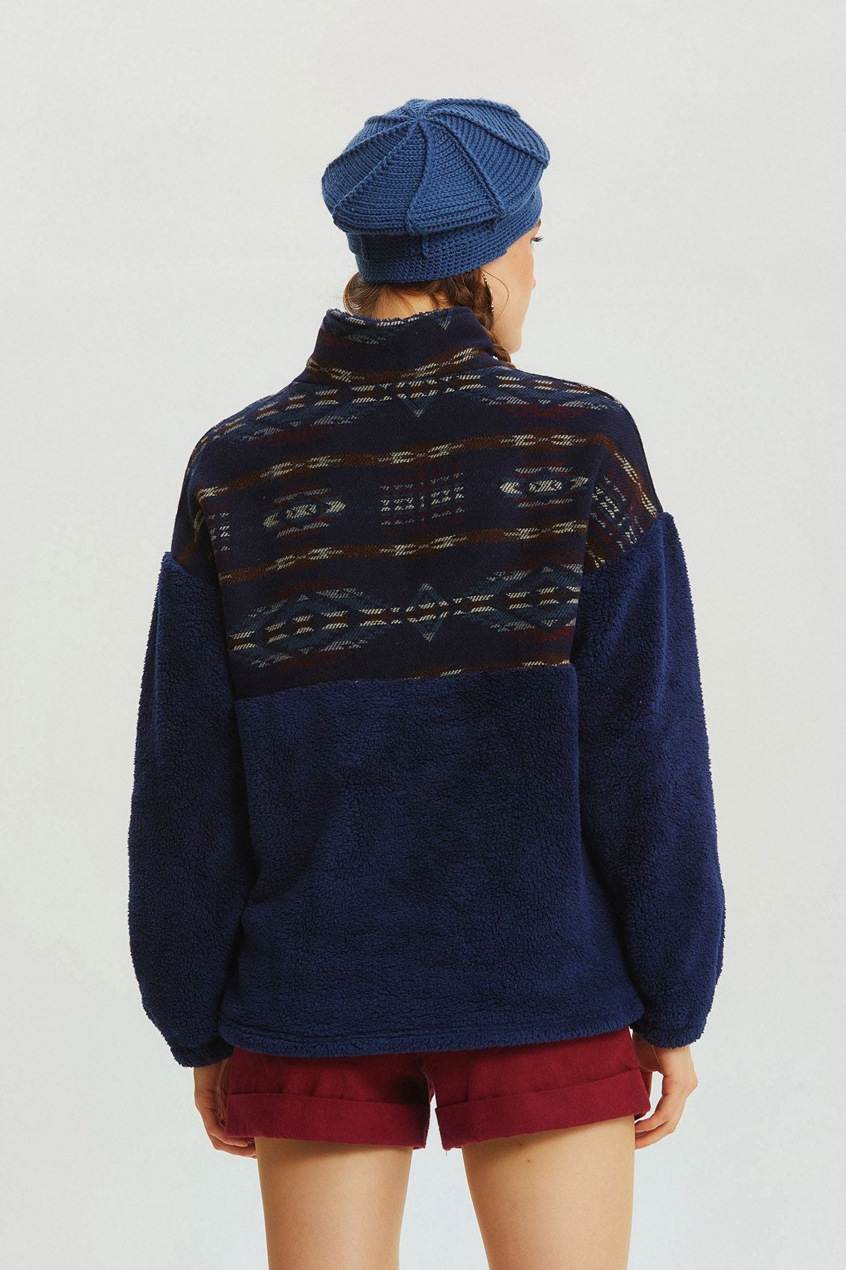 Plush Sweatshirt Dark Blue