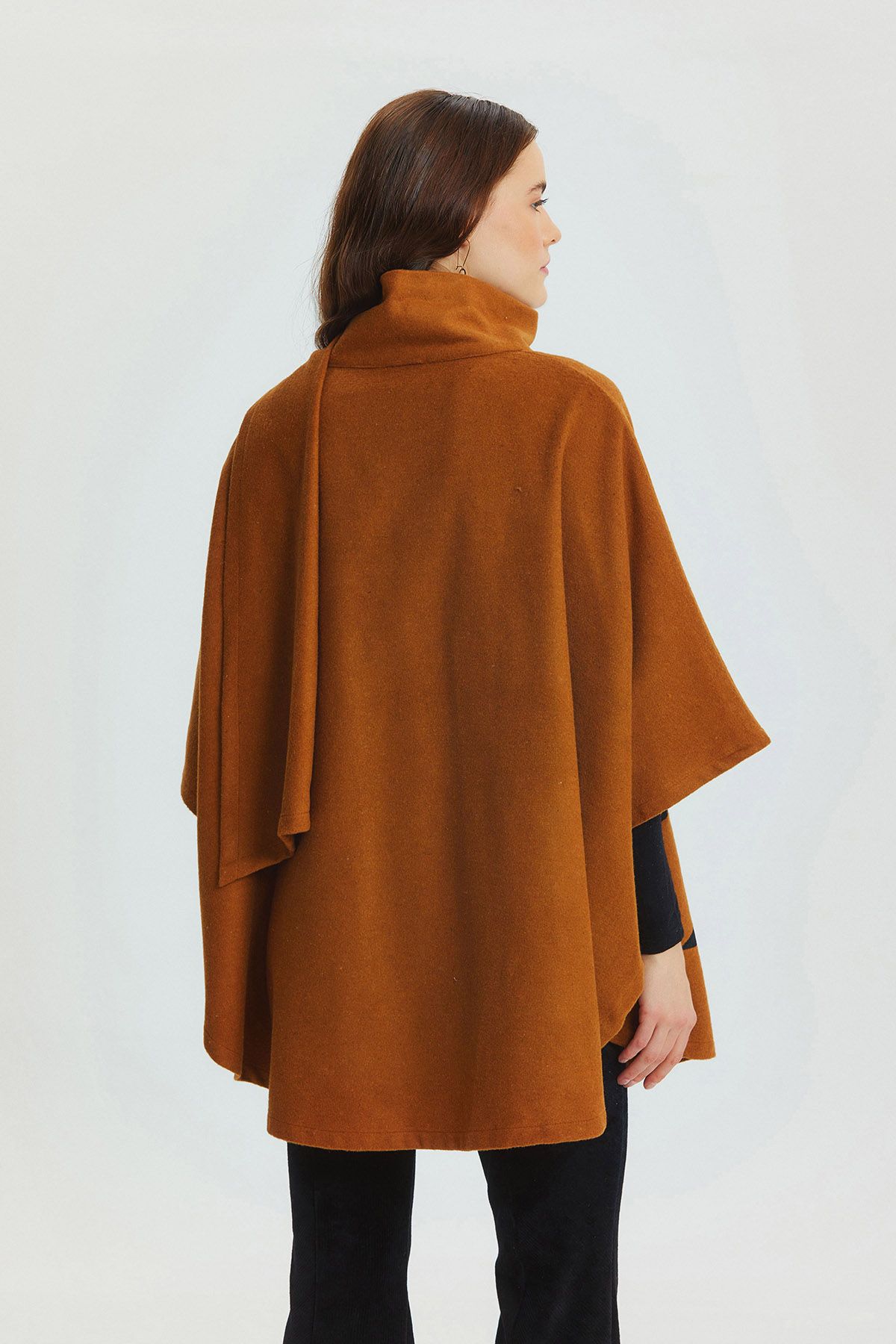 Bird Appliqué Bohemian Poncho Camel