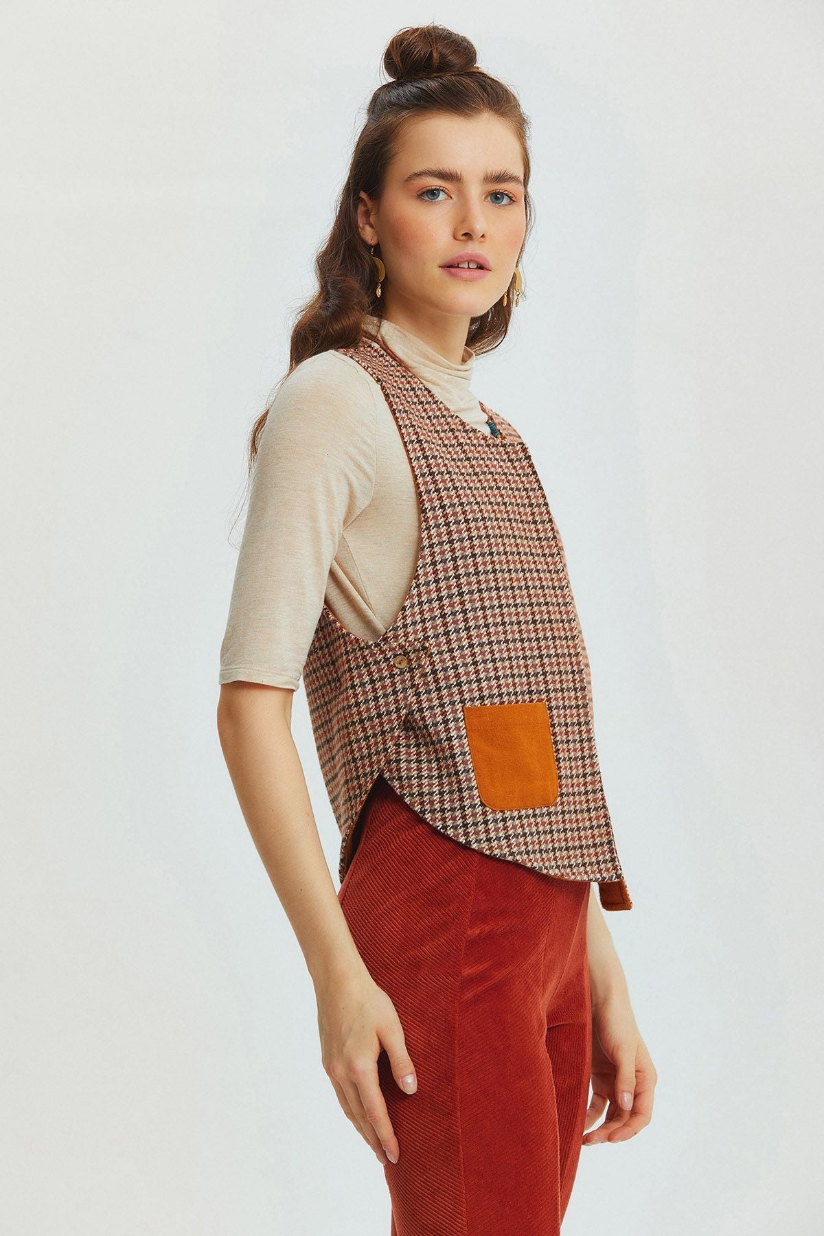 Reversible Bohemian Vest Brown
