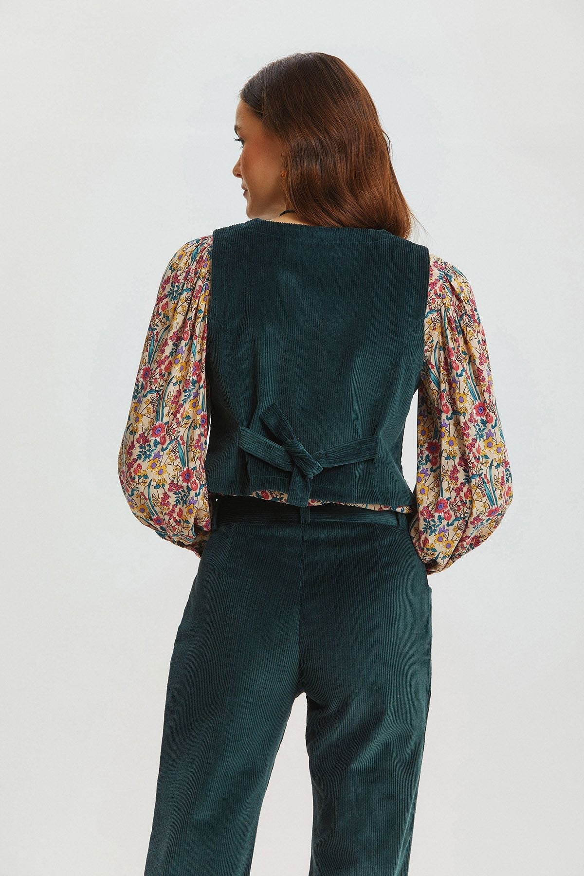 Bohemian V-Neck Classic Women's Vest Turquoise