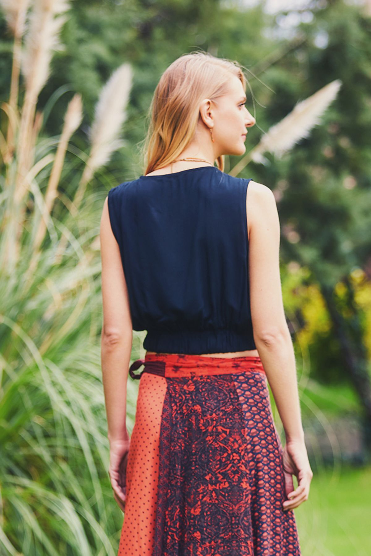 Wrap Crop Top Black