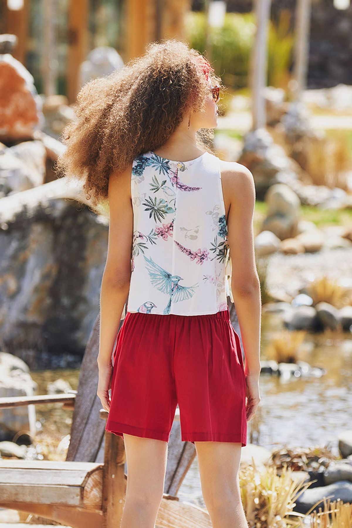 Sleeveless Printed Top Multi