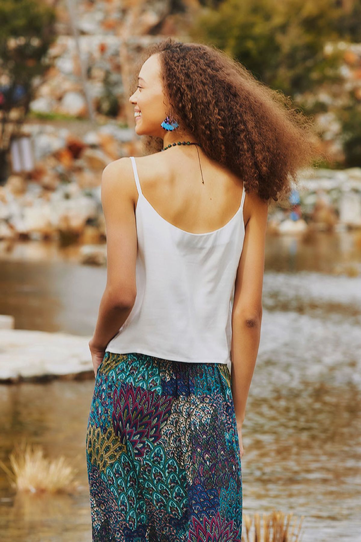 Flowy Boho Summer Top White