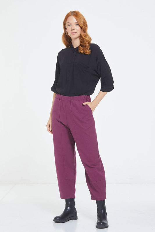 Loose Fit Women's Shirt with Classic Collar Black