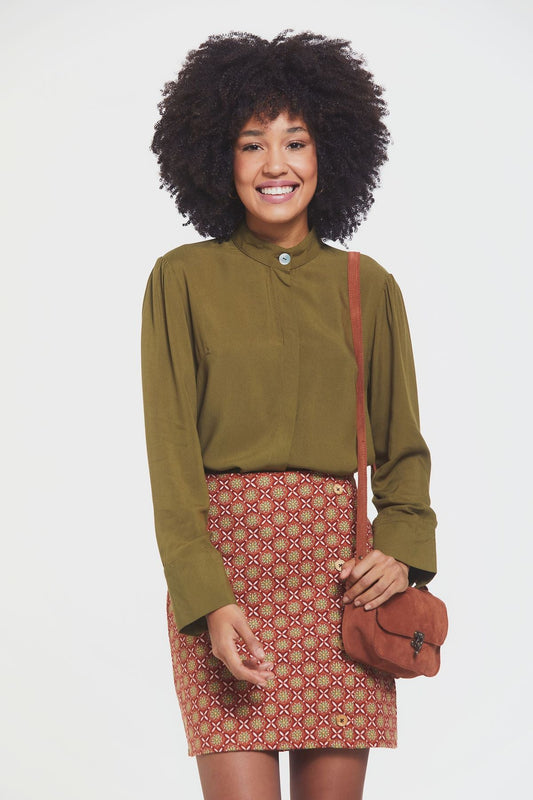 Long Sleeve Women's Shirt Khaki