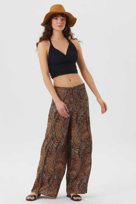 Open Back Bohemian Crop Top Black