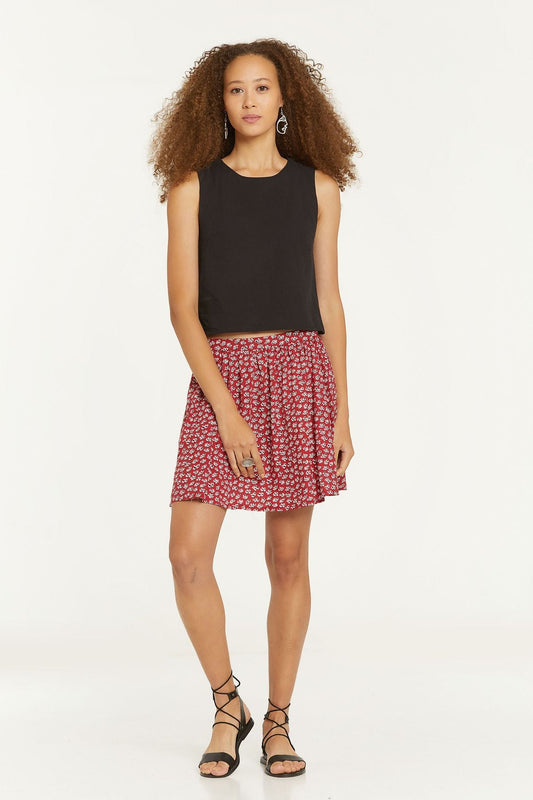 Sleeveless Crop Top for Women Black