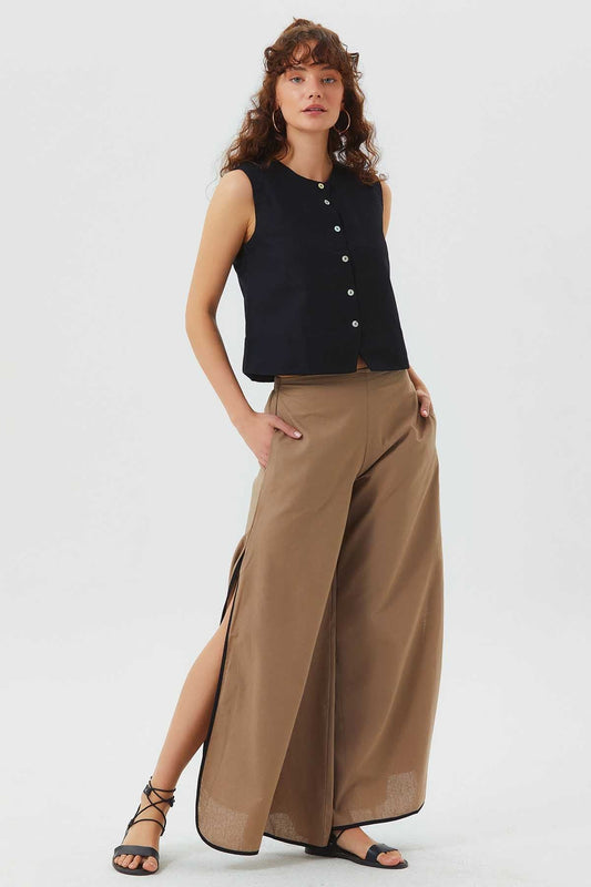 Cotton Crop Top Black