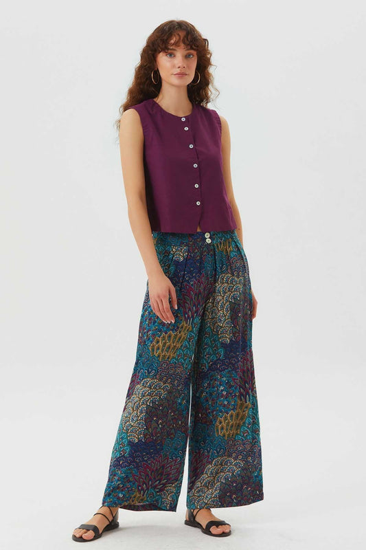 Cotton Crop Top Purple