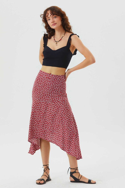 Sweetheart Neckline Crop Top Black