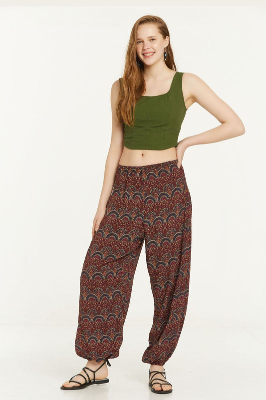 Elastic Back Crop Top Green