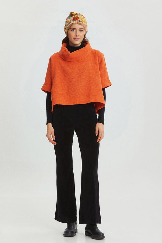 Collar Detailed Relaxed Blouse Orange