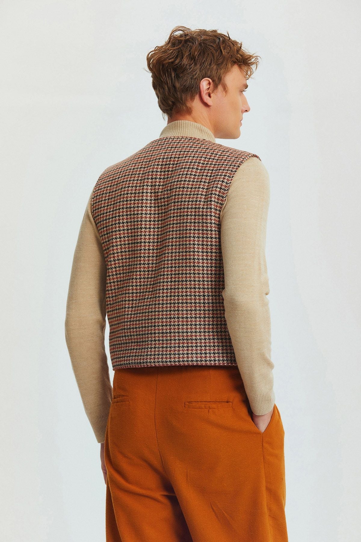 Bohemian Style Classic Cut Men's Vest Brown