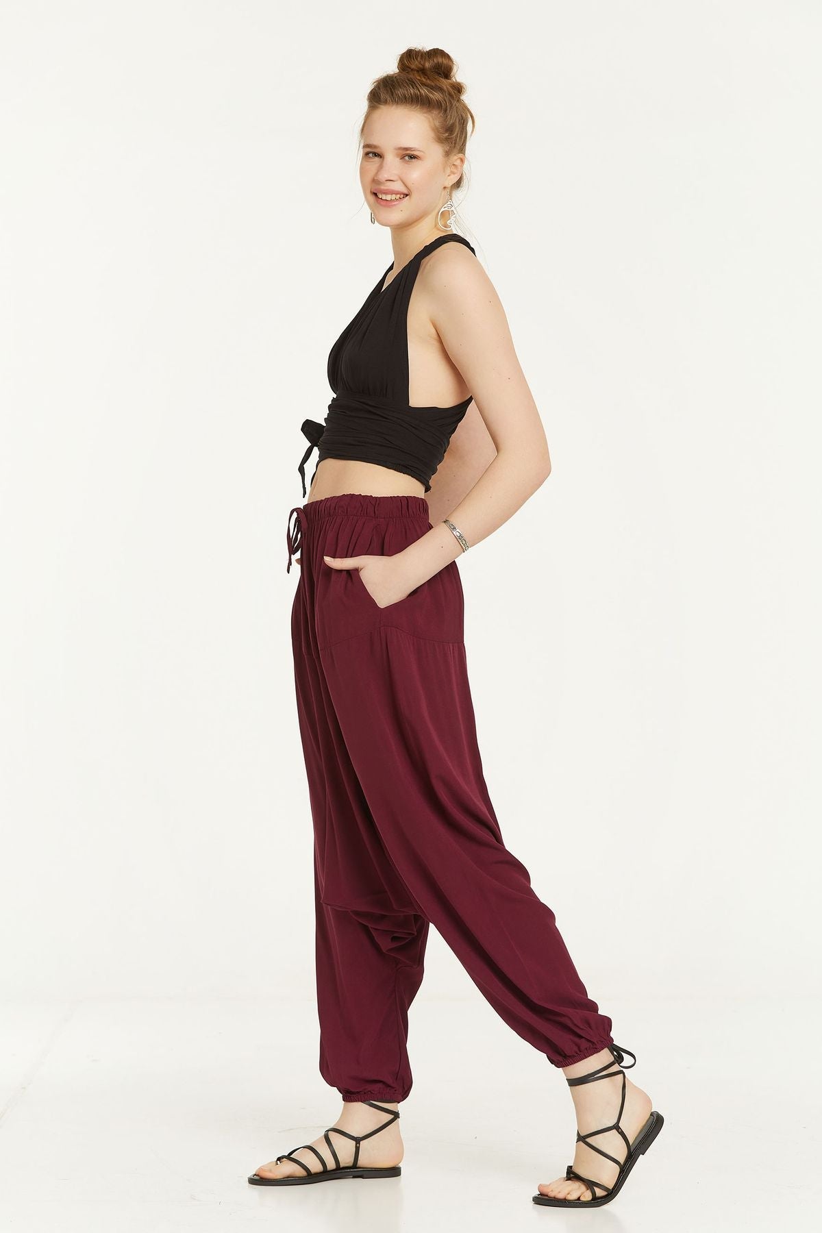 Unisex Harem Pants Purple
