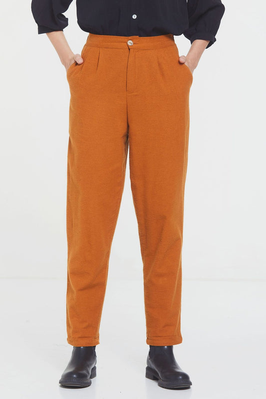 Boho Style High Waist Unisex Cotton Pants Camel