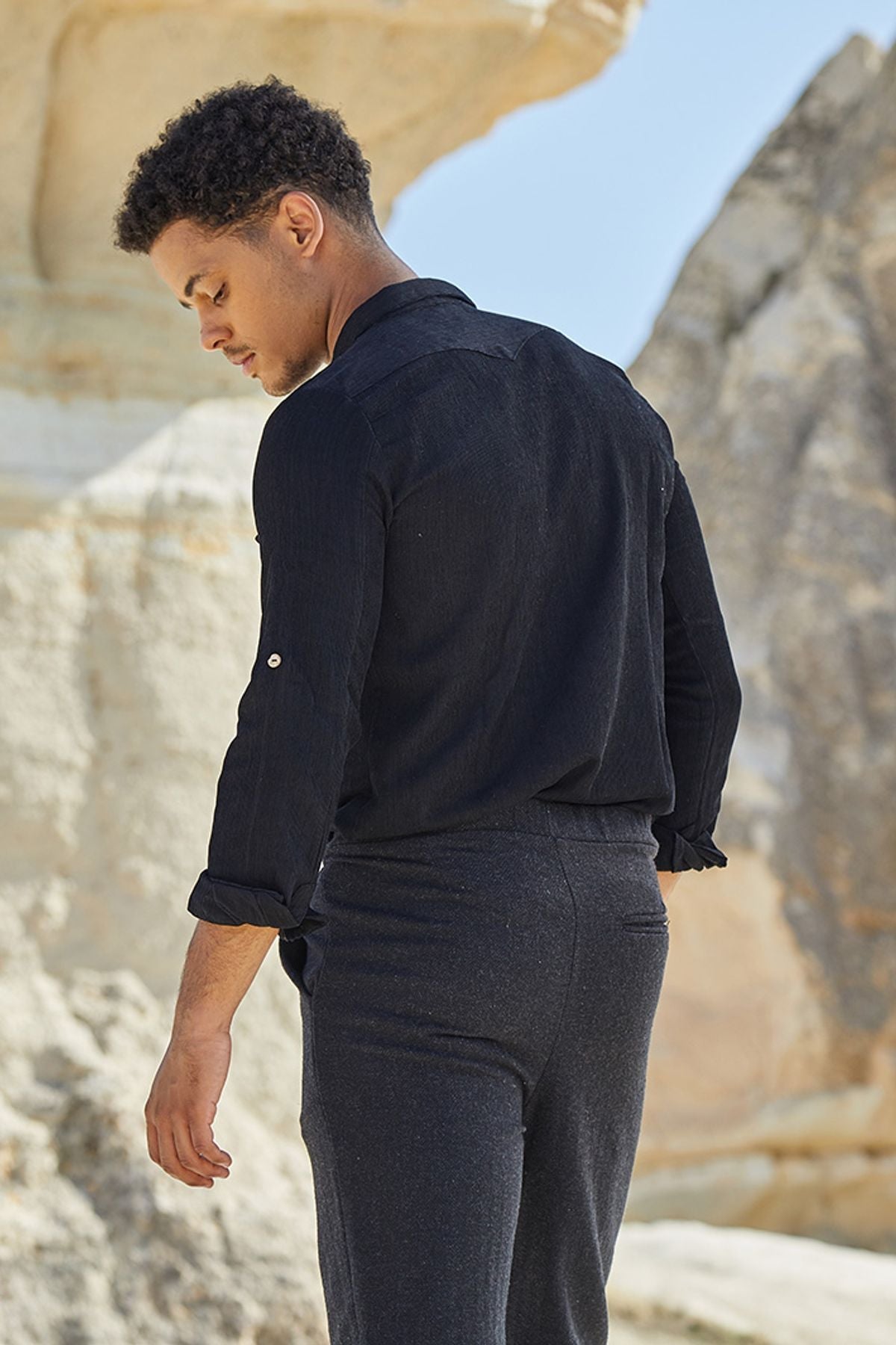 Men's Corduroy Shirt Black