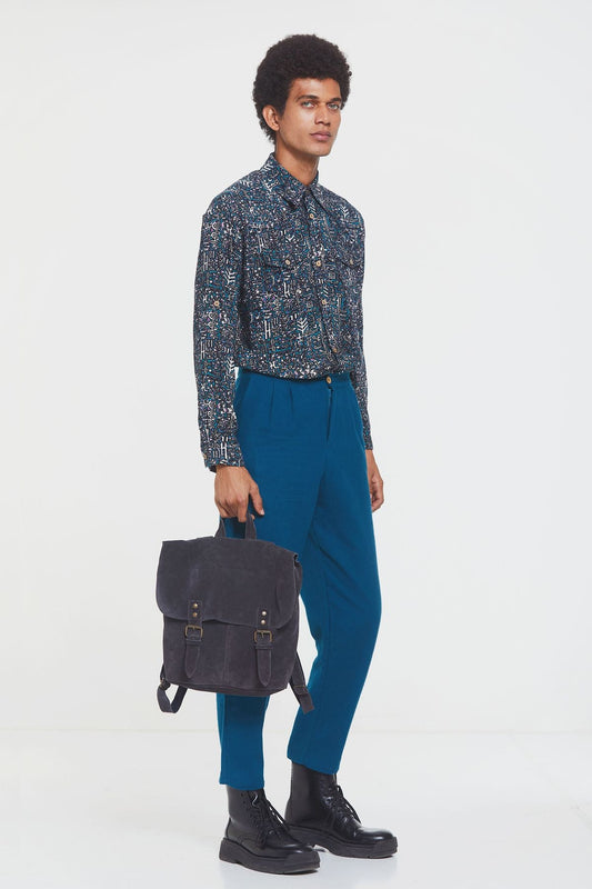 Bohemian Men's Shirt Turquoise